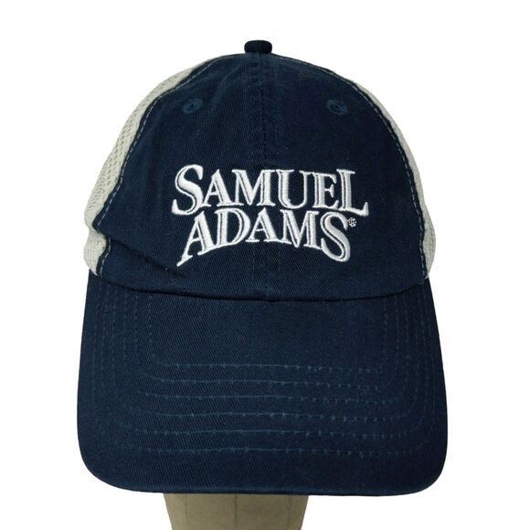 Samuel Adams The Boston Beer Company Blue White Adjustable Strapback Hat Logo - Picture 1 of 10